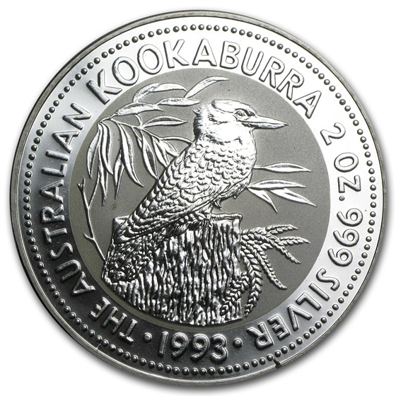 1993 Australia 2 oz Silver Kookaburra BU 1993 Australia 2 oz Silver Kookaburra BU